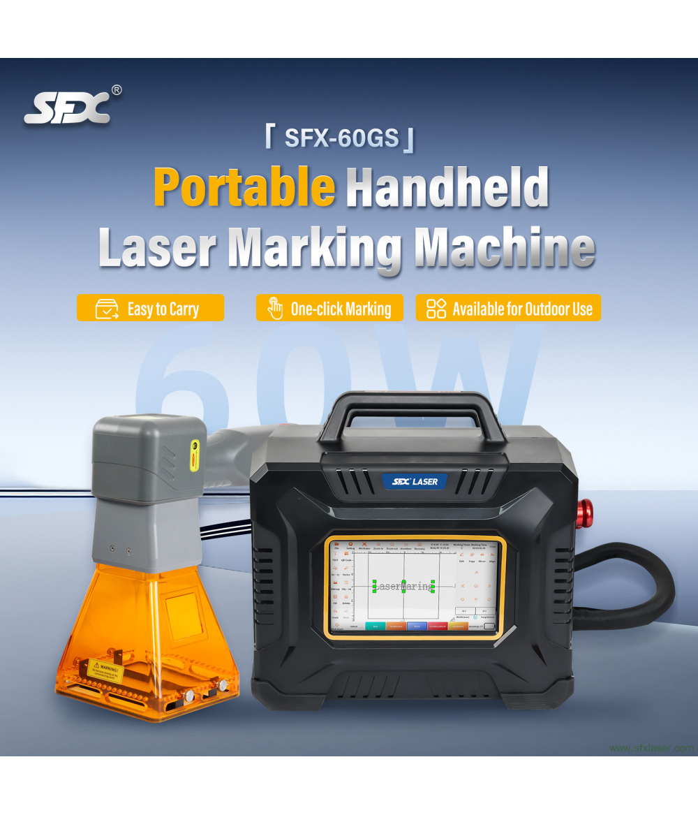 SFX 60W Portable Laser Marking Machine Handheld Fiber Laser Engraver Metal and Non-metal Marking SFX 60W Portable Laser Marking Machine Handheld Fiber Laser Engraver Metal and Non-metal Marking